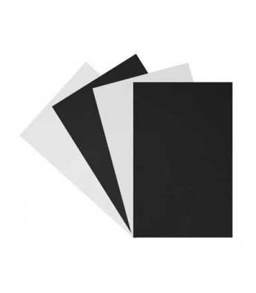 GOMA EVA O FOAMY 20x30 CM x 2 MM 2 BLANCO+2 NEGRO