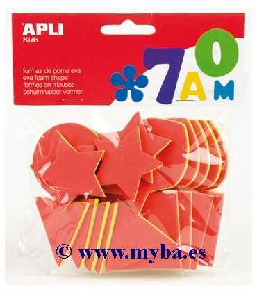 FORMAS GEOMÉTRICAS MULTI CAPA DE GOMA EVA 25 UD