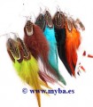 PENDIENTES PLUMAS COLOR SORPRESA 10 CM 1 PAR