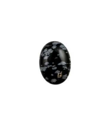 CABUCHÓN OBSIDIANA NIEVE NATURAL 18x13mm 2ud