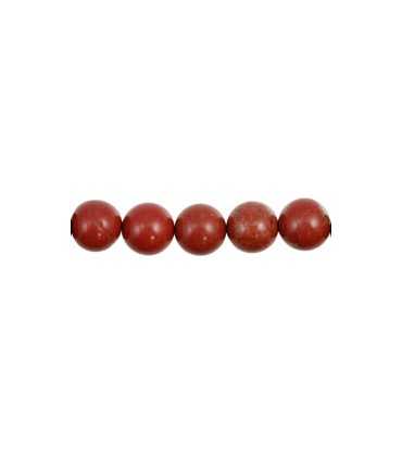 BOLAS JASPE ROJO NATURAL 6 MM 10 UNIDADES