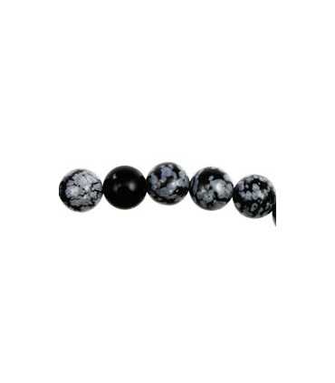 BOLAS OBSIDIANA NEVADA NATURAL 6 MM 10 UNIDADES