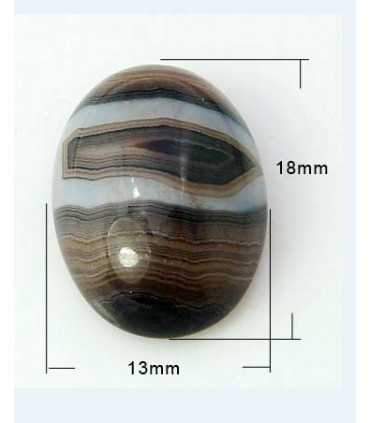 CABUCHÓN ÁGATA NEGRA 18x13 MM 1 UNIDAD