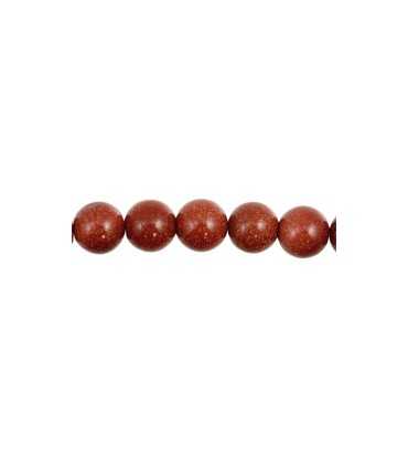 BOLAS GOLDSTONE MARRÓN SINTÉTICO 4 MM HILO 40 CM