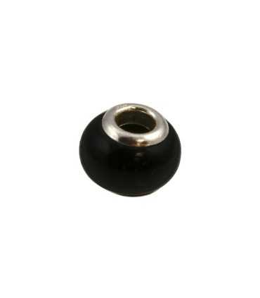 ÁGATA NEGRA TEÑIDA NÚCLEO PLATA 925 12x9 MM 1 UD