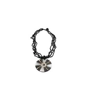 COLLAR DISCO NÁCAR Y ROCALLA NEGRA 50 M