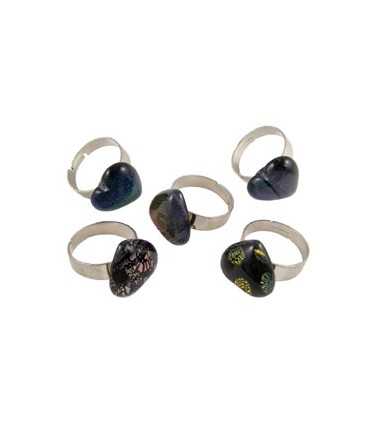 ANILLO CRISTAL DICROICO ARTESANAL AJUSTABLE