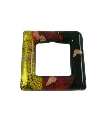 VENTANA CRISTAL SILVER FOIL ÁMBAR 40x40x7 MM