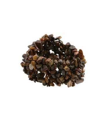 PULSERA CHIPS OJO TIGRE  HILO ELÁSTICO