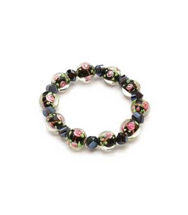 PULSERA CRISTAL ARTESANAL LAMPWORK HILO ELÁSTICO