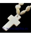 COLLAR  CON CRUZ DE NÁCAR RIVER 40 CM