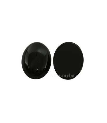 CABUCHÓN ÁGATA NEGRA TEÑIDA  18x13mm 2 UNIDADES