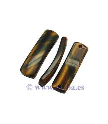 COLGANTE RECTANGULAR OJO TIGRE 36x10x4 MM