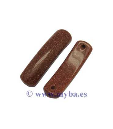 COLGANTE RECTANGULAR GOLDSAND 36x10x4 MM