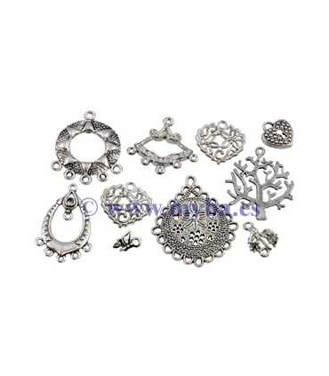 COLGANTES METAL MIX 10-40 MM  APROX 50 GRAMOS