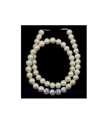 PERLA RÍO PATATA BLANCO 7-8 MM AGUJ 1 MM 4 UD