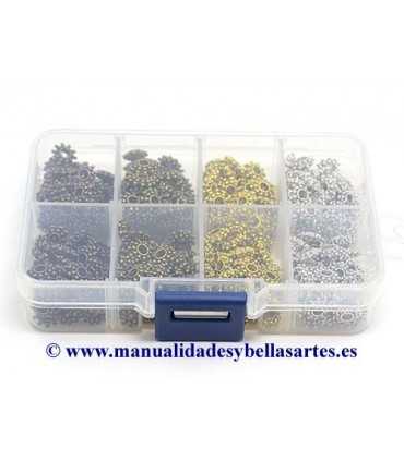 CAJA SEPARADORES TIBETANOS 8,5x3 MM MIX 400 UD