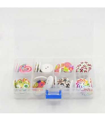 CAJA BOTONES MADERA 2 AGUJEROS 23x4,5 MM 40 UD