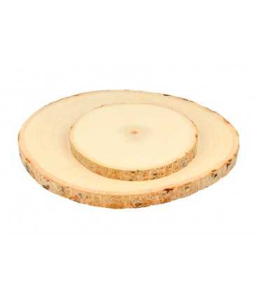 RODAJAS DE MADERA 2 UNIDADES 12 y 15 cm DIAMETRO