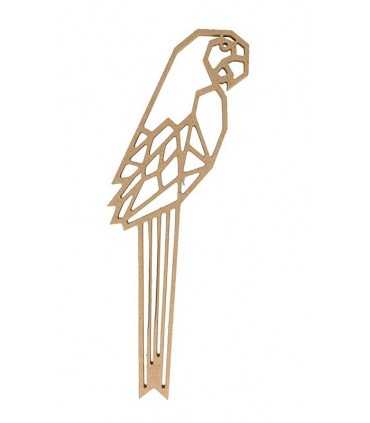 LORO GUACAMAYO DE MADERA ARTEMIO 8,7x25 CM
