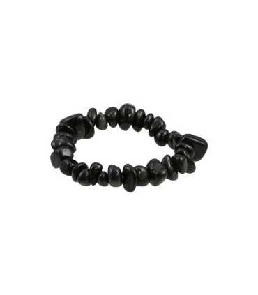 PULSERA ELÁSTICA NUGGET PIEDRA NEGRA TEÑIDA