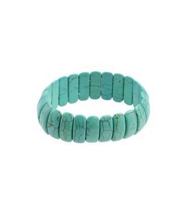 PULSERA ELÁSTICA IMITACIÓN TURQUESA