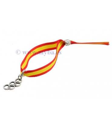 PULSERA BANDERA ESPAÑA AROS OLÍMPICOS AJUSTABLE