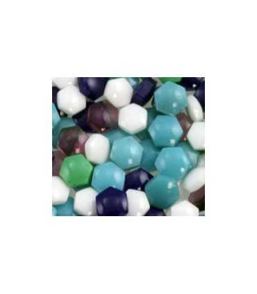 ESMALTE MOSAICO HEXAGONAL 3,3 MM BLANCO-AZUL 20 GR