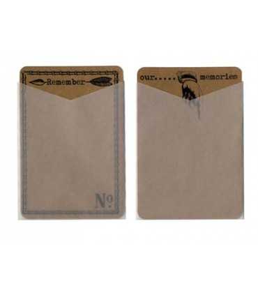 ETIQUETAS Y BOLSITAS ARTEMIO 10x7 CM KRAFT 6 UD