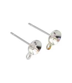 PENDIENTES CONO 5 MM CON ANILLA 10 UNIDADES