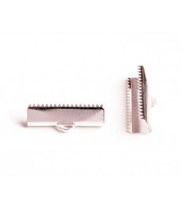 TERMINAL METÁLICO PINZA PLATEADO 22x6 MM 10 UD