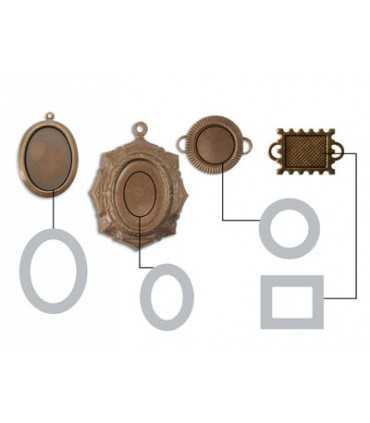 TROQUELES VINTAJ SIZZIX FRAMELITS BISELES ECLÉCTIC