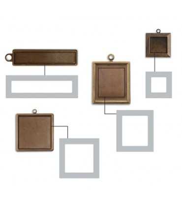 TROQUELES VINTAJ SIZZIX FRAMELITS BISELES CUADRADO