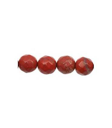 BOLAS JASPE ROJO FACETADAS 8 MM 2 UNIDADES