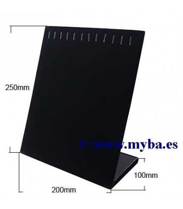 EXPOSITOR DE COLLARES TERCIOPELO NEGRO 20x10x25 CM