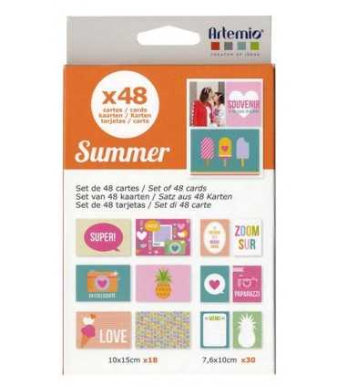 TARJETAS SUMMER P/ÁLBUM ARTEMIO 15x20 CM 48 UD