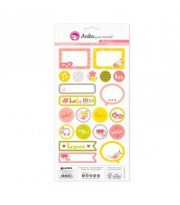 PEGATINAS ETIQUETAS ANITA DE CHICAS 21 UD