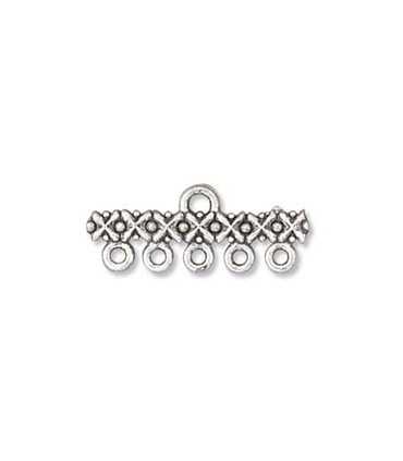 CONECTOR 1-5 ASAS 28x11 MM PLATA ANT 4 UD