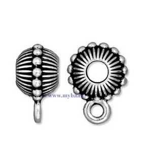 CUENTA PANDO PELTRE 7x11 MM CON ANILLA 5 MM