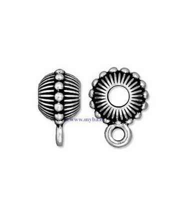 CUENTA PANDO PELTRE 7x11 MM CON ANILLA 5 MM