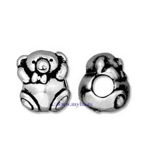 CUENTA PANDO PELTRE OSITO 12x10 MM AGUJ 4 MM