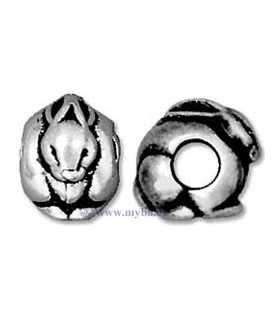 CUENTA PANDO PELTRE CONEJITO 10x8 MM AGUJ 4 MM