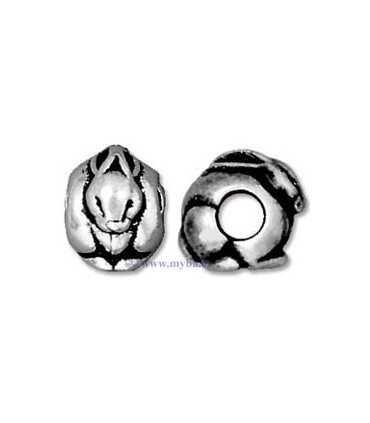 CUENTA PANDO PELTRE CONEJITO 10x8 MM AGUJ 4 MM