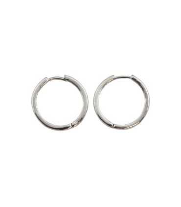 PENDIENTES CRIOLLA 25x3 mm COLOR PLATINO 2 UD