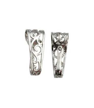 COLGADOR 12x29 MM COLOR PLATINO 1 UNIDAD