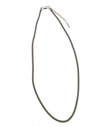 GARGANTILLA CORDÓN SEDA 3 MM x 45 CM PLATA 1 UD