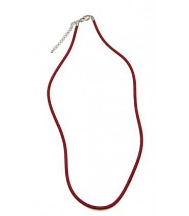 GARGANTILLA CORDÓN SEDA 3 MM x45 CM ROJO 1 UD