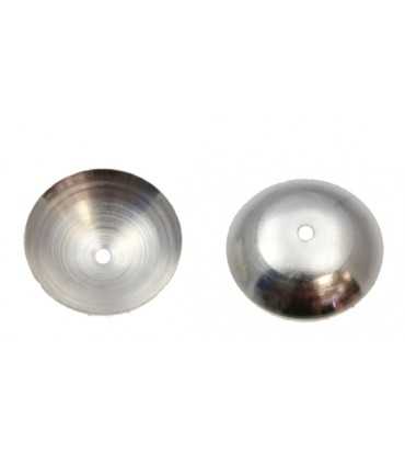 CASQUILLAS LISAS 10x3 MM PLATINO 6 UNIDADES