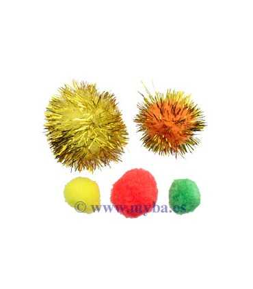 POMPONES  MIX PASCUA TAMAÑOS 20 A 35 MM 50 UD