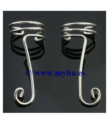 PENDIENTES CON ASA COLOR PLATINO 2 UNIDADES